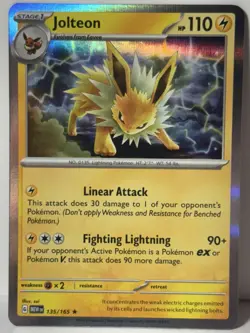 Jolteon Holo 135/165 SV: Scarlet & Violet 151 NM Pokemon Fast Ship - Image 1