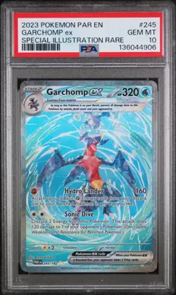 2023 POKEMON PAR EN-PARADOX RIFT SPECIAL ILLUSTRATION RARE GARCHOMP EX PSA 10 - Image 1