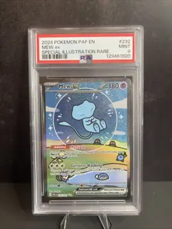 2024 POKEMON PAF EN-PALDEAN FATES SPECIAL ILLUSTRATION RARE #232 MEW EX PSA 9 - Image 1