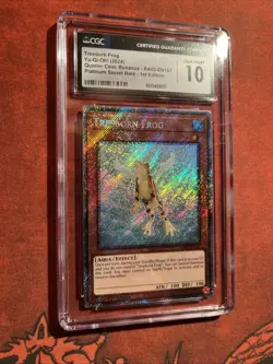Yu-Gi-Oh Treeborn Frog Platinum Secret Rare Card RA03-EN161. GEM MINT 10 - Image 3