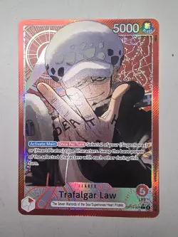 One Piece - The Azure Sea’s Seven - Trafalgar Law OP14-001 L (Alt Art) - NM Foil - Image 1
