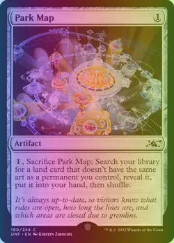 MTG #190 *FOIL* Park Map - Artifact - Unfinity Near Mint Card - Image 1
