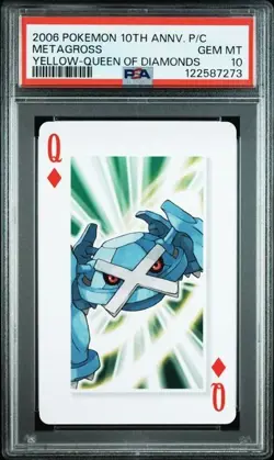PSA 10 POKEMON PLAYING CARD METAGROSS YELLOW QUEEN DIAMONDS 10TH ANNIVERSARY 297 - Image 1