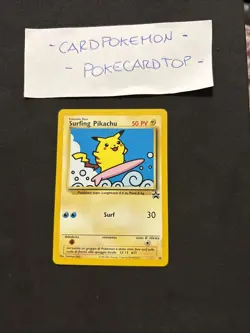 Pokemon Card Surfing Pikachu 28-Ita-No Holo-Promo-Good! - Image 1