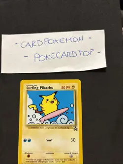 Pokemon Card Surfing Pikachu 28-Ita-No Holo-Promo-Good! - Image 2