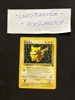 Pokemon Card Pikachu 1-Eng-No Holo-Promo-Exc! - Image 1