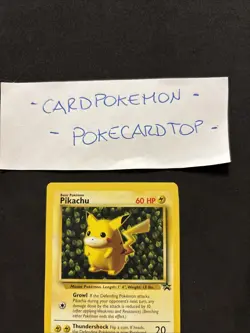 Pokemon Card Pikachu 1-Eng-No Holo-Promo-Exc! - Image 2