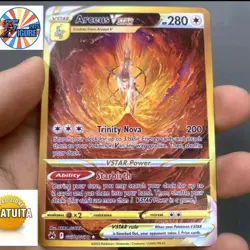 Gold Metal Arceus VSTAR Fan Art Card Collection Fanmade Colezzioni Pokemon - Image 1