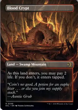 Blood Crypt BORDERLESS Lorwyn Eclipsed Magic MTG NM - Image 2