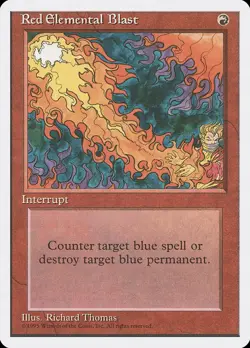 Red Elemental Blast (218) – Fourth Edition 4ED – MTG Magic the Gathering - Image 1