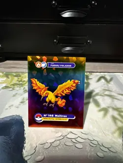 Pokemon TCG Rainbow Foil Moltres #146 Full house sticker - Image 1