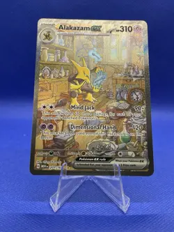 Pokemon TCG Alakazam EX 201/165 Scarlet & Violet Holo Card NM - Image 1