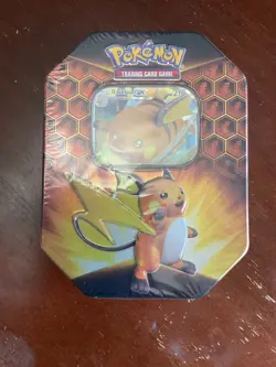 Pokemon TCG Hidden Fates Raichu GX Tin — Factory Sealed — English - Image 1