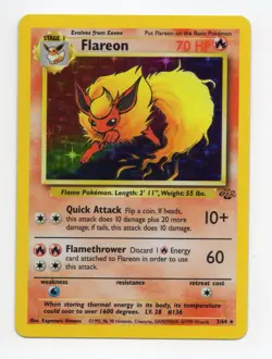 Pokemon TCG Flareon Jungle Holo Rare Unlimited NM - Image 1