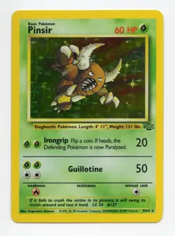 Pokemon TCG Pinsir Holo Rare Card Jungle Unlimited NM - Image 1
