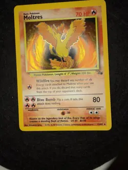 Pokemon TCG Moltres Fossil Holo #12/62 Unlimited NM- - Image 3