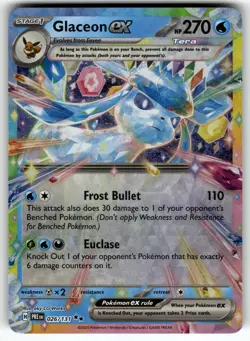 Glaceon ex - 026/131 SV: Prismatic Evolutions NM Pokemon Card TCG - Image 1