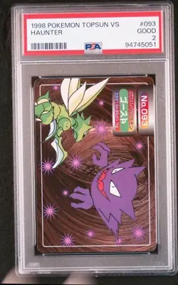 PSA 2 JAPANESE POKEMON TOPSUN VS HAUNTER #093 1998 256 - Image 1