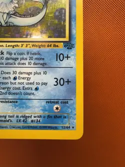 Vaporeon 12/64 Jungle Holo Unlimited Pokemon WOTC LP+ 2220 - Image 5