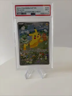 2024 Pokemon SVP Pikachu PSA 8 #088 Promo Paldea Adventure Chest - Image 1
