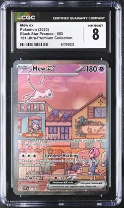 POKEMON SV151 ULTRA PREMIUM BLACK STAR PROMO MEW ex 053 CGC 8 - Image 1