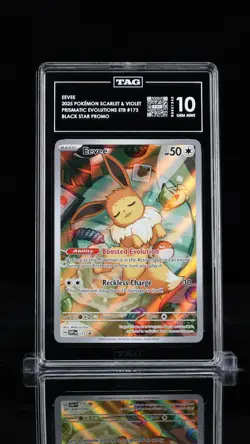 Pokemon 2025 Eevee 173 Full Art Black Star Promo Prismatic Evolutions TAG 10 - Image 1