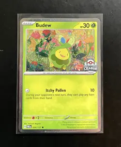 Pokemon Budew Premiere Ball League Stamped Asia Promo Cosmo Holo NM-Mint #7 - Image 1