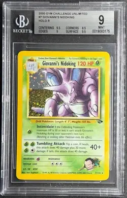 Giovanni'S Nidoking - 2000 Pokemon Gym Challenge Unlimited Holor R #7 - BGS 9 - Image 1