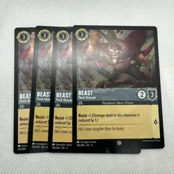 4x Beast Thick Skinned 176/204 Disney Lorcana Ursula’s Return - Image 1