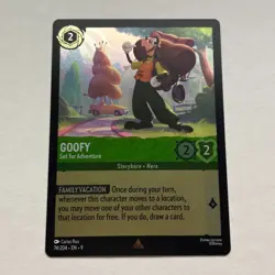 Goofy 74/204 Disney Lorcana Fabled Rare Cold Foil Card NM - Image 1