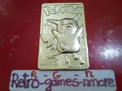 Pokemon Pikachu 23k Gold Plated Vintage Trading Card 1999 Limited Edition Great - Image 1