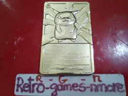 Pokemon Pikachu 23k Gold Plated Vintage Trading Card 1999 Limited Edition Great - Image 2