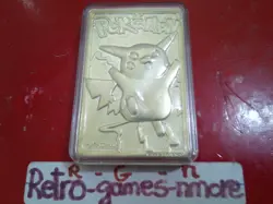 Pokemon Pikachu 23k Gold Plated Vintage Trading Card 1999 Limited Edition Great - Image 3