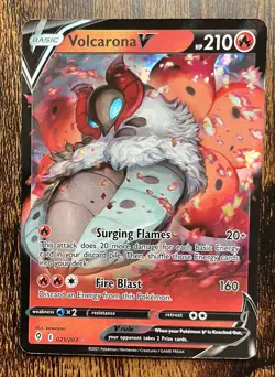 Volcarona V 021/203 Sword & Shield Evolving Skies Full Art Pokemon TCG Card NM - Image 1