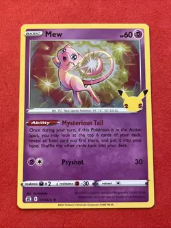 Mew 011/025 Pokemon TCG 25th Anniversary Holo Card - Near Mint - Image 1