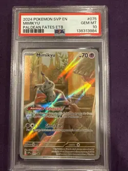 Pokemon TCG Mimikyu Scarlet & Violet Promo Card 075/Promo PSA 10 - Image 1