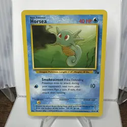 Pokemon Fossil Set Horsea Common Card 49/62 NM - Image 1