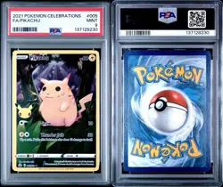 2021 POKEMON CELEBRATIONS - Full Art PIKACHU RARE 005/025 PSA 9 Mint Card - Image 3