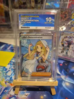 Lillie's Determination Mega Evolution Holo Card 169/132 ACE 10 GEM MINT - Image 1