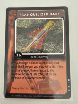 Tomb Raider CCG B106 - Tranquilizer Dart - Big Guns Rare Card - Image 1