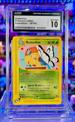 Butterfree 38/165 Non-Holo CGC 10 Expedition Base Set Graded Pokemon Card - Image 1