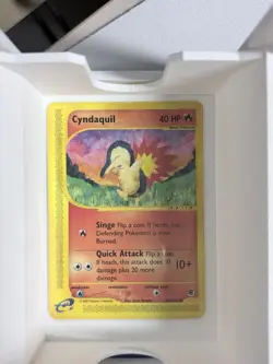 Pokemon Cyndaquil Basic 104/165 Expedition Base Set 40 HP Common 2002 Card - Image 1