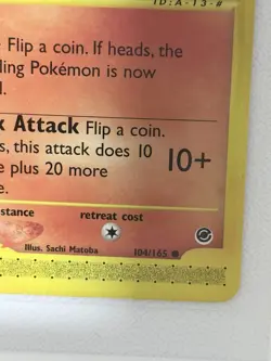 Pokemon Cyndaquil Basic 104/165 Expedition Base Set 40 HP Common 2002 Card - Image 5