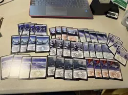 mtg Kaldheim basic Snow Lands 4 of each design, 40 in total, 8 of each color, LP - Image 1
