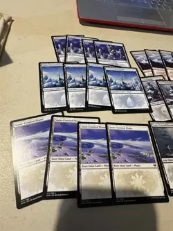 mtg Kaldheim basic Snow Lands 4 of each design, 40 in total, 8 of each color, LP - Image 2