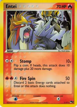 Entei - Holo - 1/17 Pop Series 2 - Pokemon TCG - 2006 - Image 1