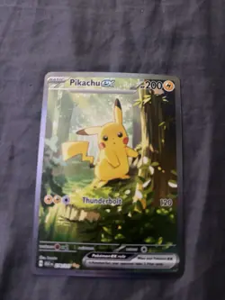 Pokemon Pikachu EX Holo 200 HP Card 276/217 Thunderbolt English Standard - Image 1