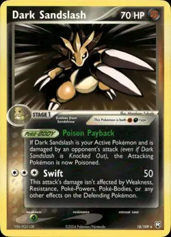 Dark Sandslash 18/109 Uncommon EX Team Rocket Returns Pokemon - Image 1