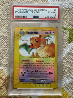 Pokemon PSA 6 Expedition Dragonite Reverse Holo - Image 1