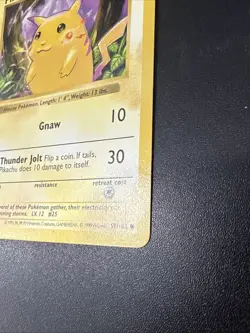 Pokemon TCG- Pikachu (Red Cheeks) - 058/102 Base Set - (Shadowless) Regular - Image 3